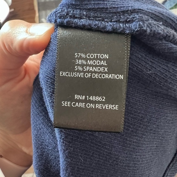 Torrid Cotton Modal Rib Scoop Neck Crochet Long Sleeve Top - Picture 6 of 9